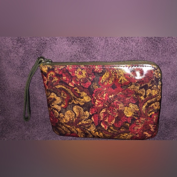 Patricia Nash Floral Leather Clutch Wristlet - Picture 2 of 5
